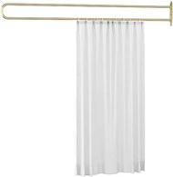 Light-transmitting Privacy Curtain U-Shaped Long Support Rod For Living Room Farmhouse Rod Pocket,Filtering Window Drapes For Bedroom Easy To InstallWall-Mounted (Color : White, Size : 200x220cm)