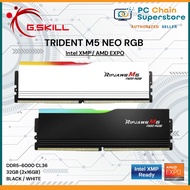 Gskill Ripjaws M5 Neo RGB Intel XMP/AMD EXPO 32GB (2x16GB) 6000Mhz CL36 DDR5 RAM - (Black/White)