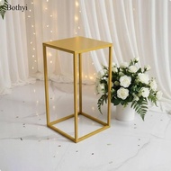 Bothyi Wedding Aisle Floor Stand Wrought Iron Construction Geometric Column Flower Display Stand Gol