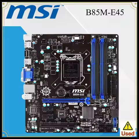 MSI B85M-E45 LGA 1150 Socket Micro-ATX B85 Chipset DDR3 Motherboard