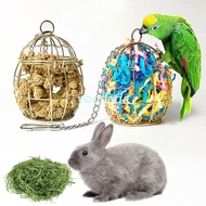 yoo Bird Shredder Toys Stainless Steel Cage Feeder Paper Foraging Parrot Vegetable Millet Basket Container Cockatiel Conure Relieve Boredom