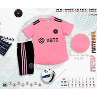 T001 - Pink MIAMI 2024 INTER MIAMI Children'S Soccer Shirt - Premium Pink MIAMI INTER Club Children'S Football Kit