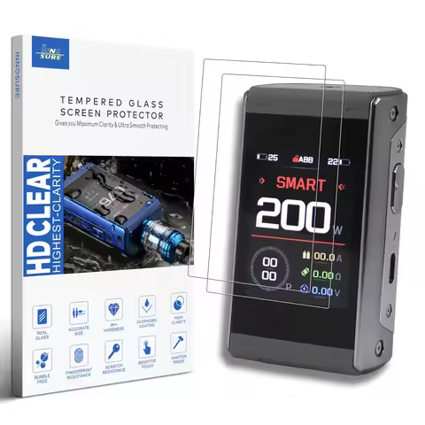 [2-PACK] Tempered Glass Screen Protector Designed for Geek-vape T 200 A egis 2.4" Touchscreen Anti S