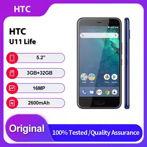 Original Unlocked HTC U11 Life 4G Fingerprint Bluetooth 32GB 3GB RAM 5.2 inches Android 8.0 Mobile P