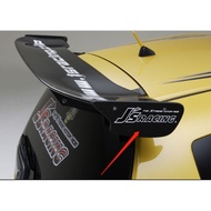 2PCS JS RACING INTERNATIONAL RACING TEAM CAR STICKER GT WING SPOILER HONDA CIVIC CITY JAZZ