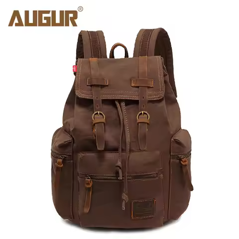 AUGUR New fashion men's backpack vintage canvas backpack school bag men's travel bags large capacity