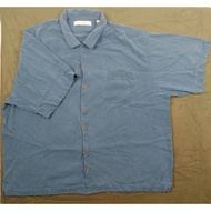 TOMMY BAHAMA SILK SHIRT USED BLUE MEN SIZE XXL