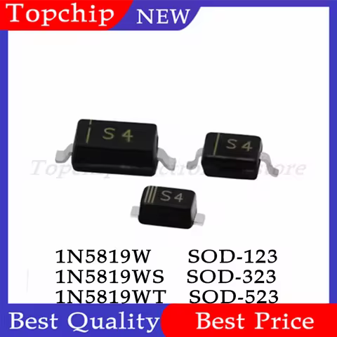 100pcs SMD diode 0805 SOD-123 S4 1N5819 1N5819W 1N5819WS 1N5819WT SOD-323 SOD-523 1206 0603 Schottky