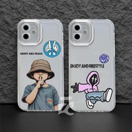 (FC03) Case Transparent clear case Peace Motif for Oppo A15 A16 EK A17 K A18 A3S A39 A31 A38 A3 PRO 