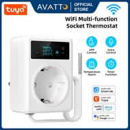 AVATTO Tuya Digital Thermostat Socket 16A Outlet Plug Remote Temperature Controller Timer Switch Coo