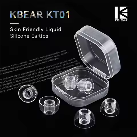 KBEAR KT01 Liquid Silicone Ear Tips Skin-Friendly Highly Elastic Comfortable Eartips for Audio Devic