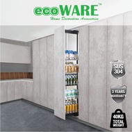 ecoWARE Tall Unit Pull Out Basket With Soft Closing Slide (SUS304)