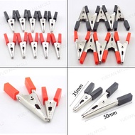 10pcs Red Black Alligator Clips Crocodile Terminal Test Electrical Battery Crocodile Clamp 35mm 50mm