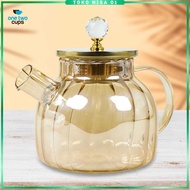 One Two Cups Teapot Pitcher Teapot Heat Resistant Borosilicate Fire 1L - BR-383