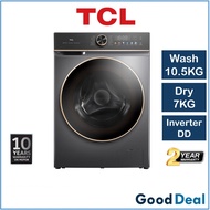 TCL TWD105-C31DG 10.5KG/7KG / TWD120-C682DG 12KG/8KG Washer Dryer 2 in 1 Combo Washing Machine Mesin