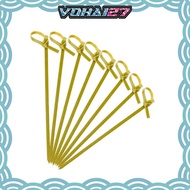 Bamboo skewer for Cocktail decoration with bow 12cm