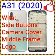 (3 Colors) NEW ORI Full Housing On Off Volume Buttons Frame Battery Cover for Oppo A31 2020 / CPH201