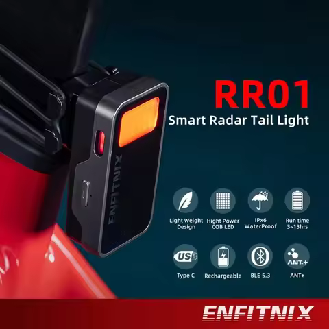 ENFITNIX RR01 Smart Radar Tail Light Bike Radar Tail Light Smart Rear Radar Taillight Brake Recharge