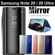 Samsung Galaxy Note 20 / Note 20 Ultra Premium Clear View Flip Stand Phone Case Casing Cover