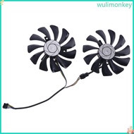 WU 1 Pair 85mm HA9010H12F-Z 4Pin Cooler Fan Replacement for MSI GTX 1060 OC 6G GTX 960 P106-100 P106
