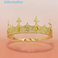 FORBETTER Baroque Crown, Vintage Antique Bronze King Tiara Crown, Exquisite Elegant Shiny Adjustable
