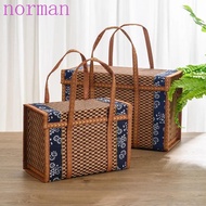 NORMAN Storage Basket Portable 1Pcs Camping Outdoor Picnic Moon Cake Hand-Woven Gift Box