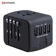 Universal Travel Adapter (4 USB) overseas phone quick fast charge power plug