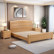 Beech Solid Wood Bed1.8Rice1.5Single and Double Bed1.351.2m Children's bed made of natural wood for 