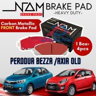 PERODUA BEZZA -NAM CARBON METALIC PERFORMANCE BRAKE PAD FRONT/DEPAN SET(D0101M)