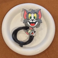 Cute Little Cat Charger Protector Set 40W Charger Case Cable Protector Compatible with iPhone 40W Ch