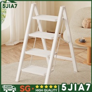 5JIA7 Ladder Folding Ladder 2/3 Step Household Carbon Steel Kitchen Step Stool Black Foldable Step L