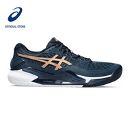 ASICS Men GEL-RESOLUTION 9 Tennis Shoes in French Blue/Pure Gold