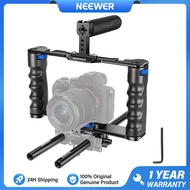 NEEWER Aluminum Alloy Camera Cage, Filmmaking Rig with Top Handle, Dual Grips & Arca Type Base, Comp
