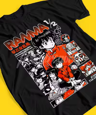 Charming Unisex Ranma 1/2 Romantic Comedy Anime Shirt