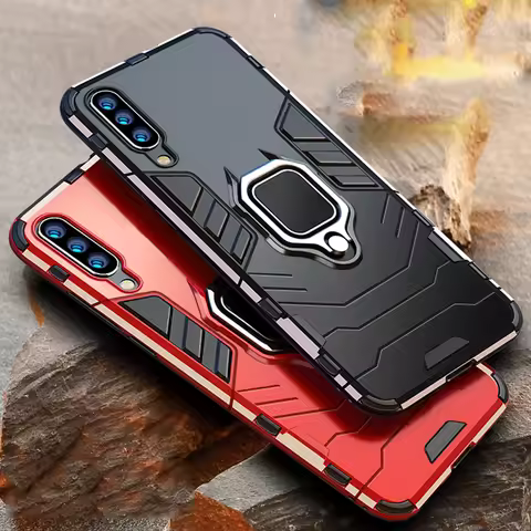 4 in 1 Case For Samsung Galaxy A70 A50 Case Armor Cover Ring Holder Case For Samsung A50 A 70 A20 A3