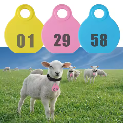 28 Pcs Farm Sheep Calf Sheep Animal Tag With Double Sided Numbers 01-84 Adjustable Pet Livestock Tag