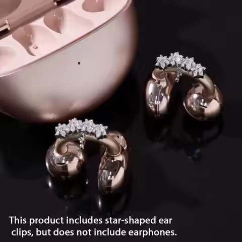 2PCS Star Earphone Clip Little Star Earphone Rhinestone Buckle Detachable Bluetooth Earphone Clip Ea