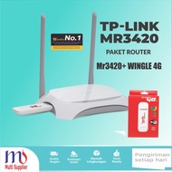 Paket Hotspot TP Link TL MR3420 Modem 4G Telkomsel LTE USB Modem