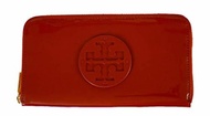 Tory Burch Stacked Patent Leather Zip Continental Wallet