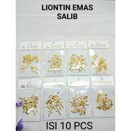 Premium Liontin Emas Salib /Liontin Kalung Salib Harga/Pk Isi 10 Pcs