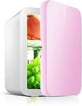 8L Mini Fridge Cooler &amp; Warmer, Compact Mini Refrigerator, Drink Cans Fridge Portable and Quiet, for Home Bedroom Car Holiday Food Drinks Makeup, AC+DC Power - 12v