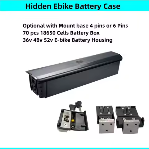 SYR Hidden Ebike Battery Box Hidden Battery Case 36v 48v 52v Battery Housing 70 pcs 18650 cells Batt