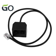 RJ9 4P4C Male To Dual Female Ports Connector Telephone Adapter Cable Wire Telephone extension Cord