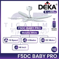 DEKA F5DC BABY PRO 46 Inch 5 Blades 10 Speed DC Motor With Remote Control DEKA Ceiling Fan Kipas Sil