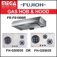 FUJIOH BUNDLE: FR-FS1890R HOOD &amp; FH-GS5035 SVSS 3-BURNER GAS HOB or FH-GS5030 SVSS 3-BURNER GAS HOB