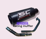 knalpot thunder 125 knalpot racing thunder 125 kenalpot Suzuki thunder merk sc black cs1 Vixion new