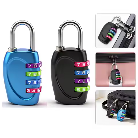 69*30mm Heavy Duty 4 Dial Digit Combination Padlock Weatherproof Protection Security Lock Outdoor Gy