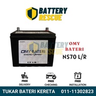 [Installation Provided] OMY Battery NS70 NS70L  | Bateri Kereta Proton Waja/Wira ToyotaUnser Innova 