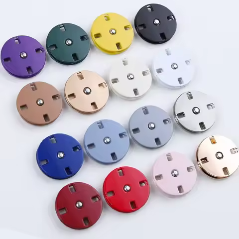 Colorful Metal Snap Buttons for Men's and Women's Clothing DIY Sewing Button Accessories Invisible R