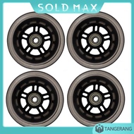 4pcs Set Roda Inline Skate 64mm Ban Wheels Karet Premium  Untuk Sepatu Roda Speed Fitness